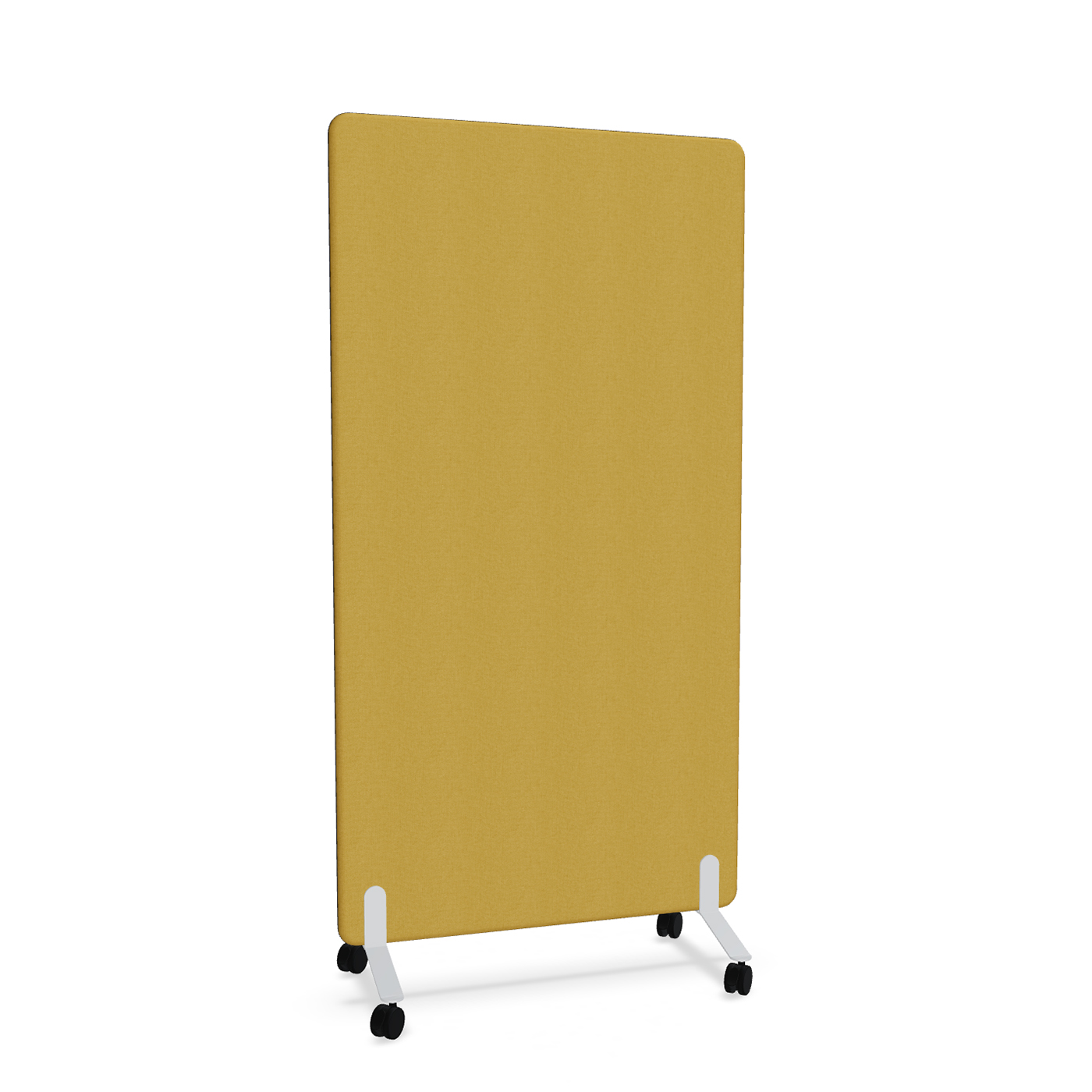 Image of Trennwand Mdd Sonic 100x185 cm, auf Rollen, Gelb/Weiss, Neu