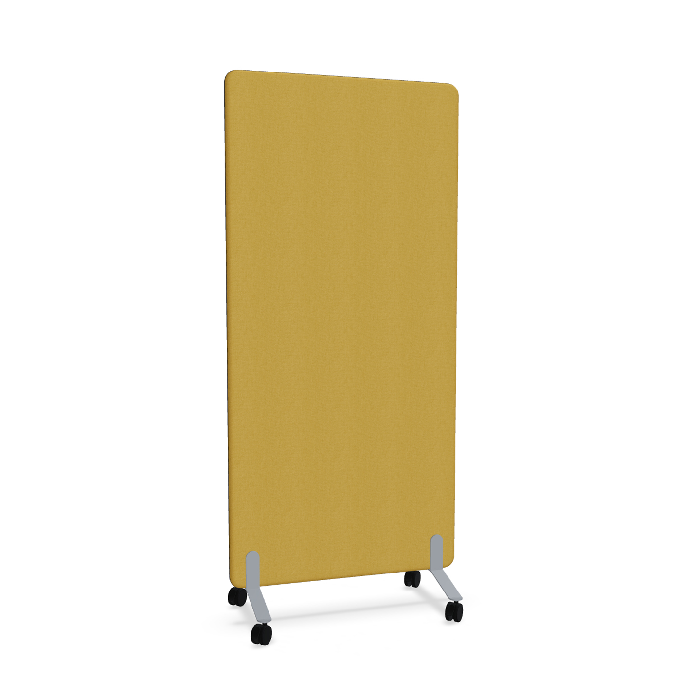 Image of Trennwand Mdd Sonic 90x185 cm, auf Rollen, Gelb/Silbergrau, Neu