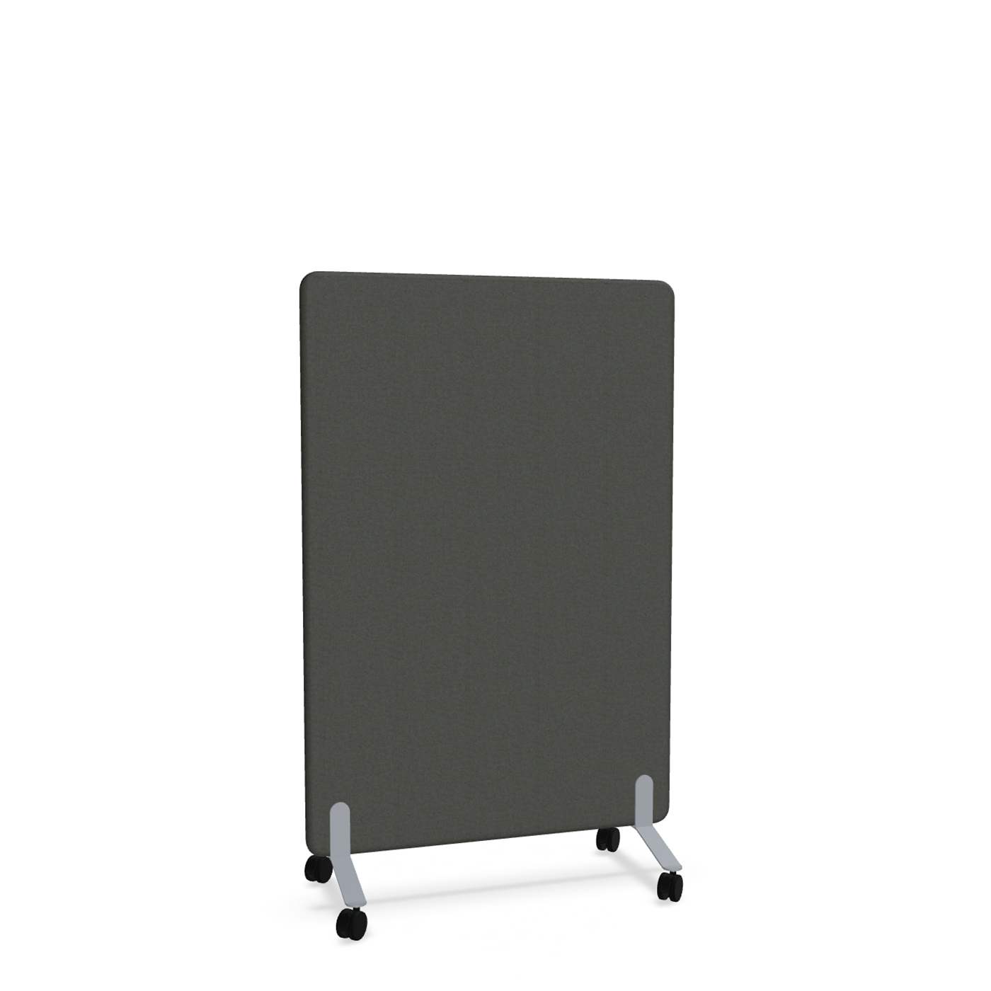 Image of Trennwand Mdd Sonic 100x145 cm, auf Rollen, Schwarz/Silbergrau, Neu