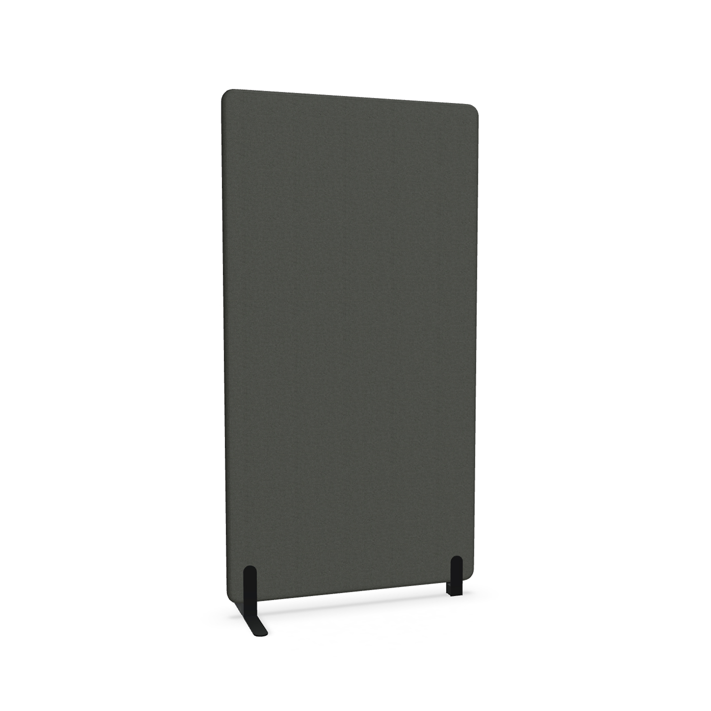 Image of Trennwand Mdd Sonic 100x185 cm, Freistehender Fuss und Distanzfuss, Schwarz/Schwarz, Neu