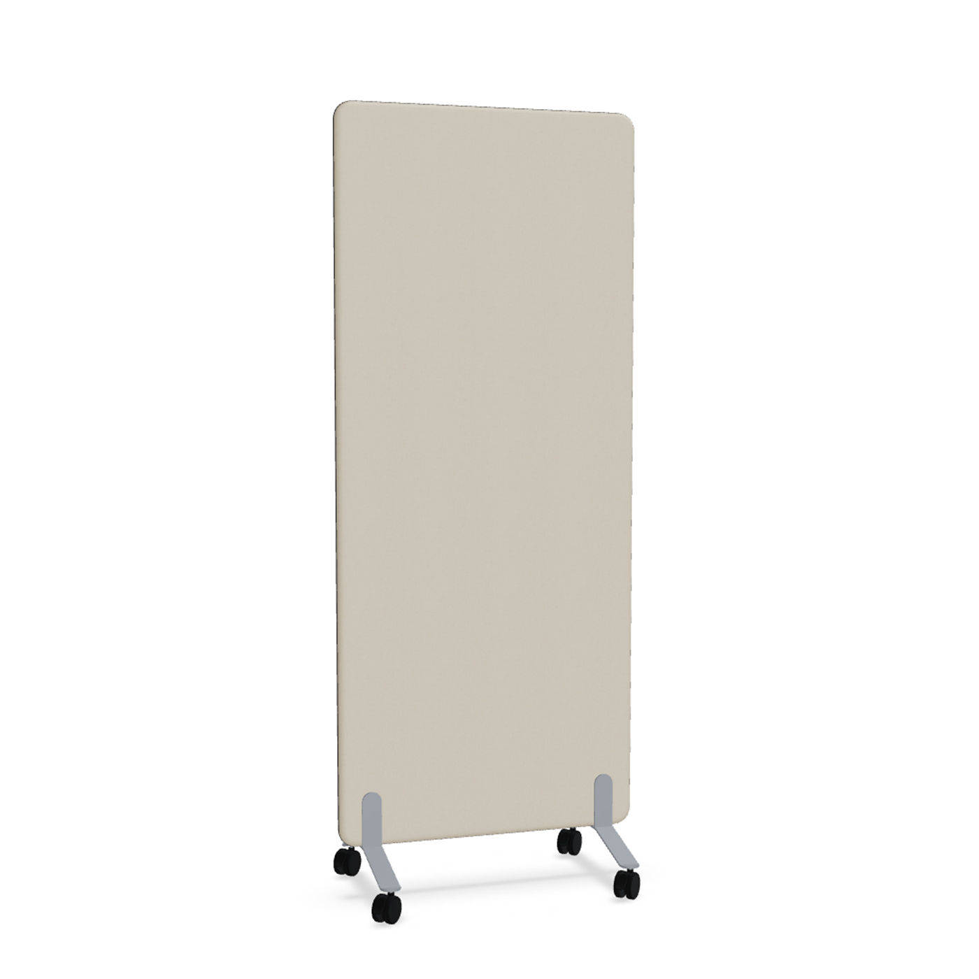 Image of Trennwand Mdd Sonic 80x185 cm, auf Rollen, Beige/Silbergrau, Neu