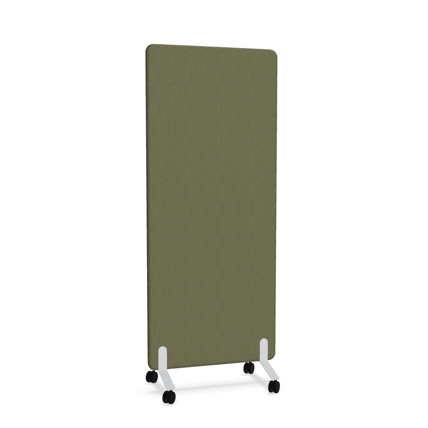 Image of Trennwand Mdd Sonic 80x185 cm, auf Rollen, Olivgrün/Weiss, Neu