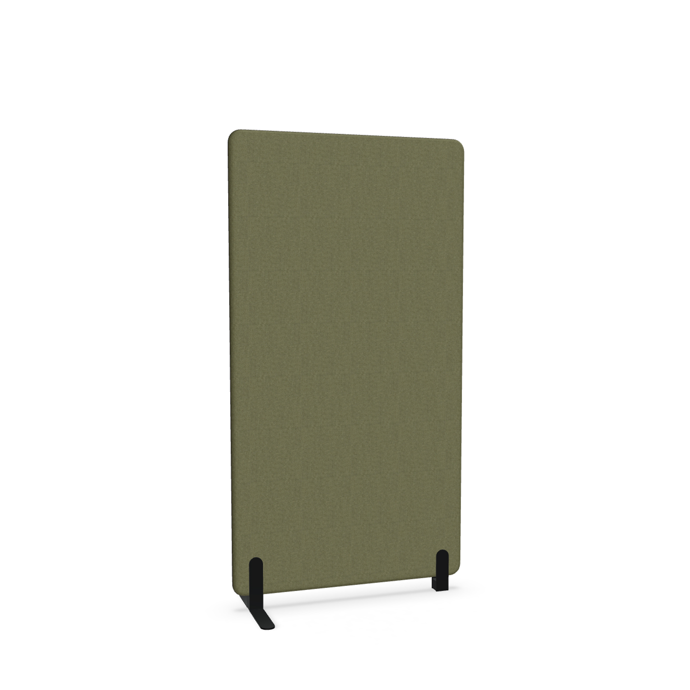 Image of Trennwand Mdd Sonic 90x165 cm, Freistehender Fuss und Distanzfuss, Olivgrün/Schwarz, Neu