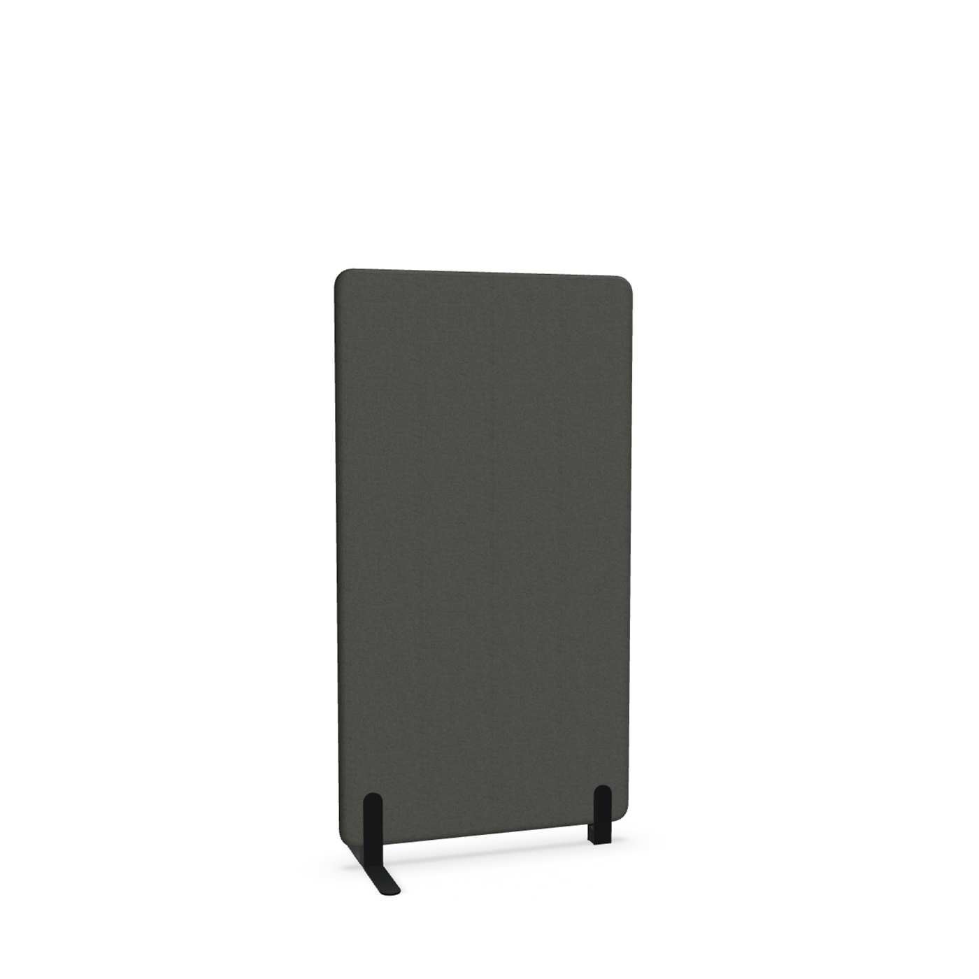Image of Trennwand Mdd Sonic 80x145 cm, Freistehender Fuss und Distanzfuss, Schwarz/Schwarz, Neu
