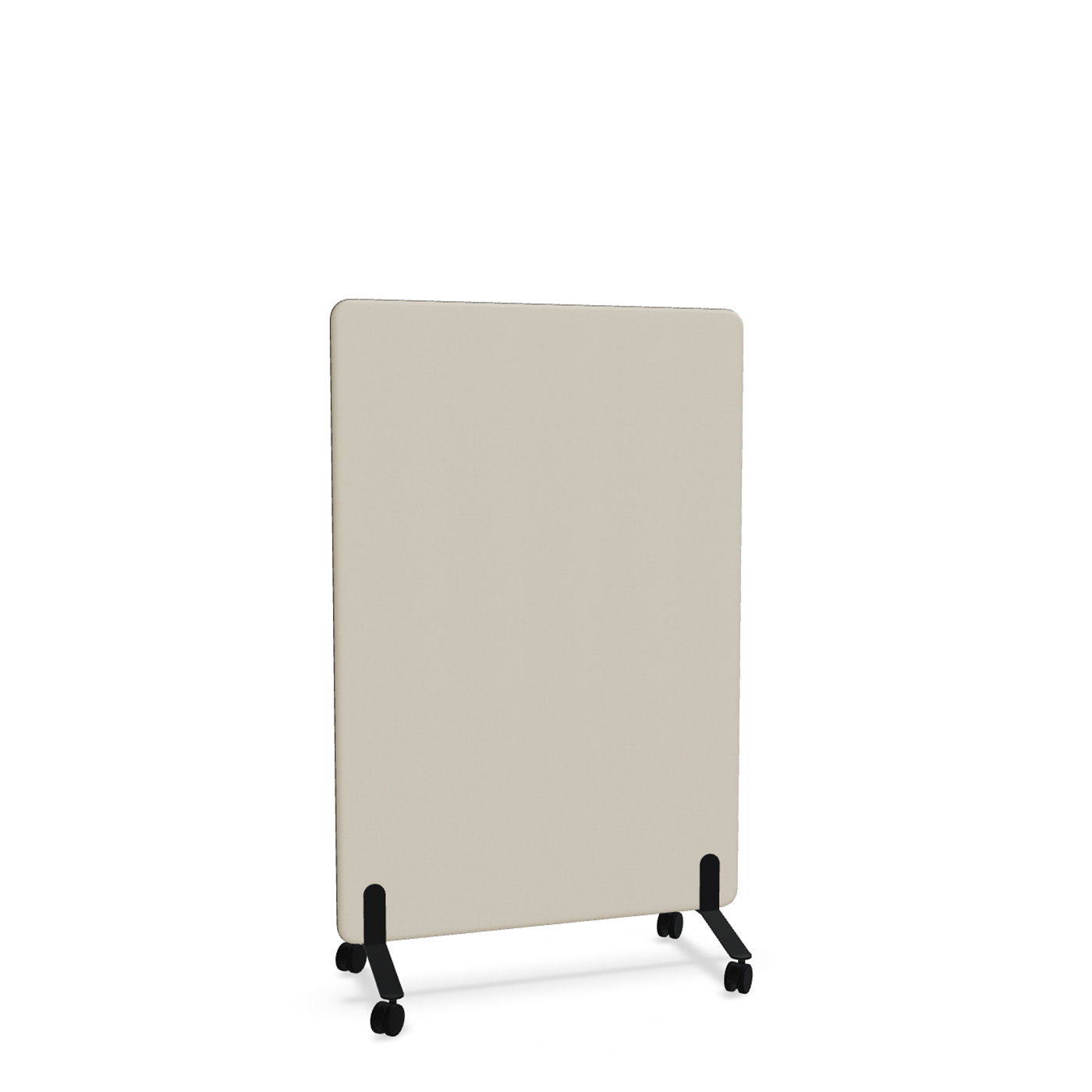 Image of Trennwand Mdd Sonic 100x145 cm, auf Rollen, Beige/Schwarz, Neu