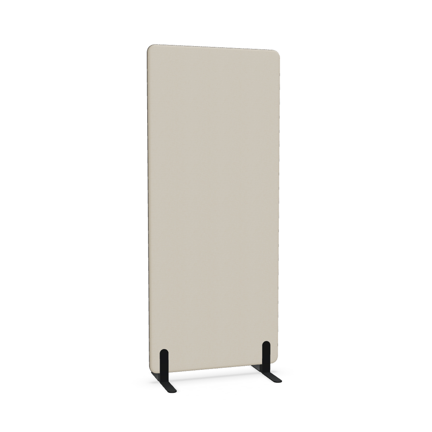 Image of Trennwand Mdd Sonic 80x185 cm, Freistehende Füsse, Beige/Schwarz, Neu