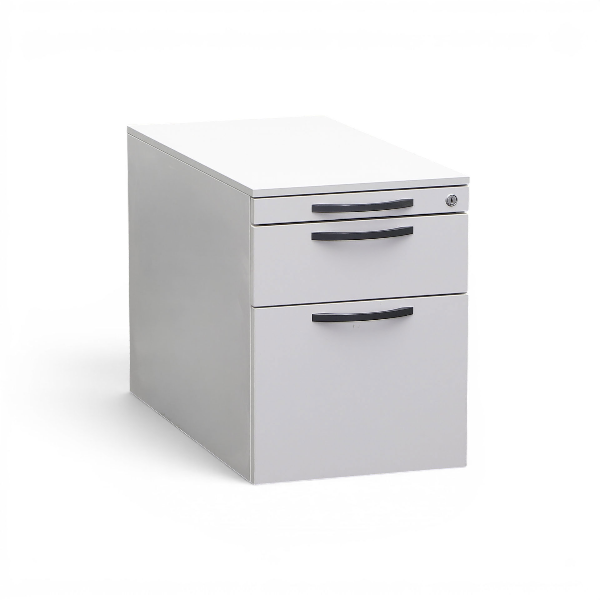 Caisson à roulettes Steelcase Implicit, Blanc, avec dossiers suspendus et espace de rangement, Bon - parfait pour un bureau moderne