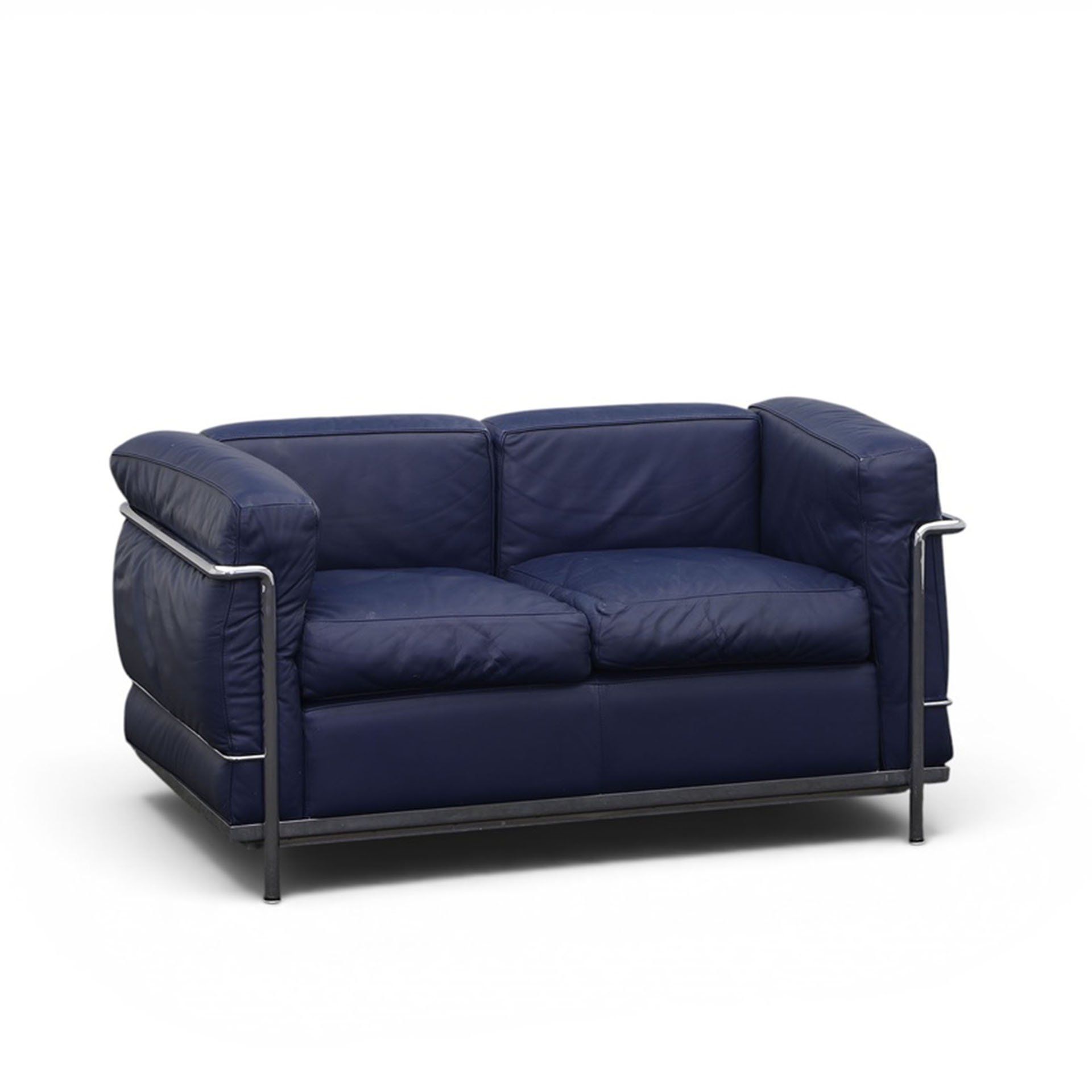 2-Sitzer Loungesofa Cassina LC, 130 x 70 cm, Blau, Normal gebraucht, Eleganz & Komfort - Ideal für entspannte Stunden