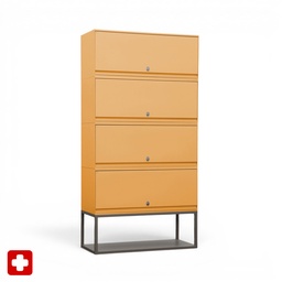 Schliessfachschrank Lista LO (Hellorange, mit Schlüssel)