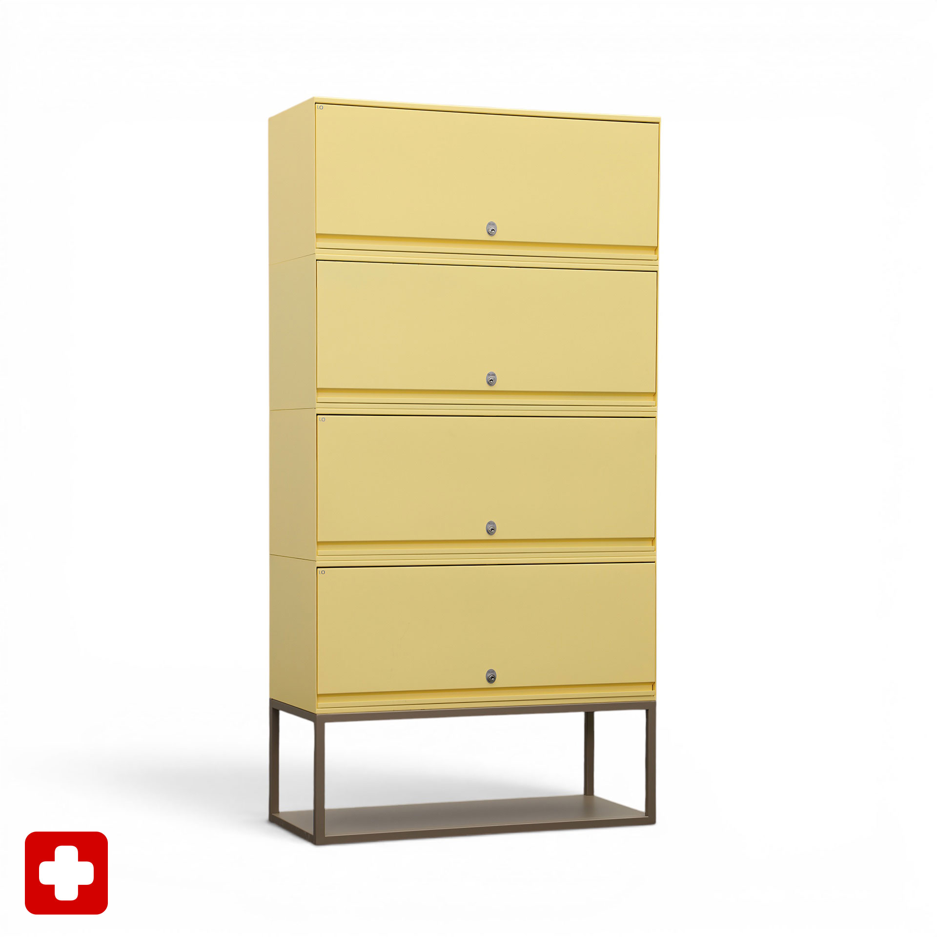 Schliessfachschrank Lista LO 100 x 45 cm, Hellgelb, Normal gebraucht - Ideal für zeitloses Design