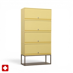Schliessfachschrank Lista LO (Hellgelb, mit Schlüssel)