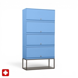 Schliessfachschrank Lista LO (Hellblau, mit Schlüssel)