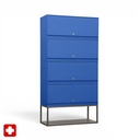 Schliessfachschrank Lista LO (Blau, mit Schlüssel)