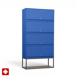 Schliessfachschrank Lista LO (Blau, mit Schlüssel)
