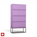 Schliessfachschrank Lista LO (Hellviolett, mit Schlüssel)