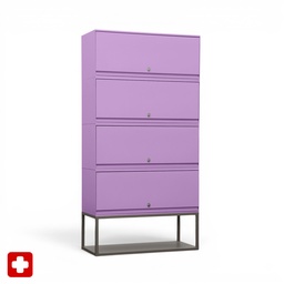Schliessfachschrank Lista LO (Hellviolett, mit Schlüssel)
