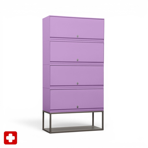 Schliessfachschrank Lista LO (Hellviolett, mit Schlüssel)