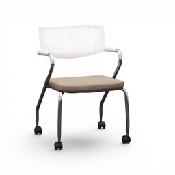 Konferenzstuhl auf Rollen Vitra Visaroll (Normal gebraucht, Beige)