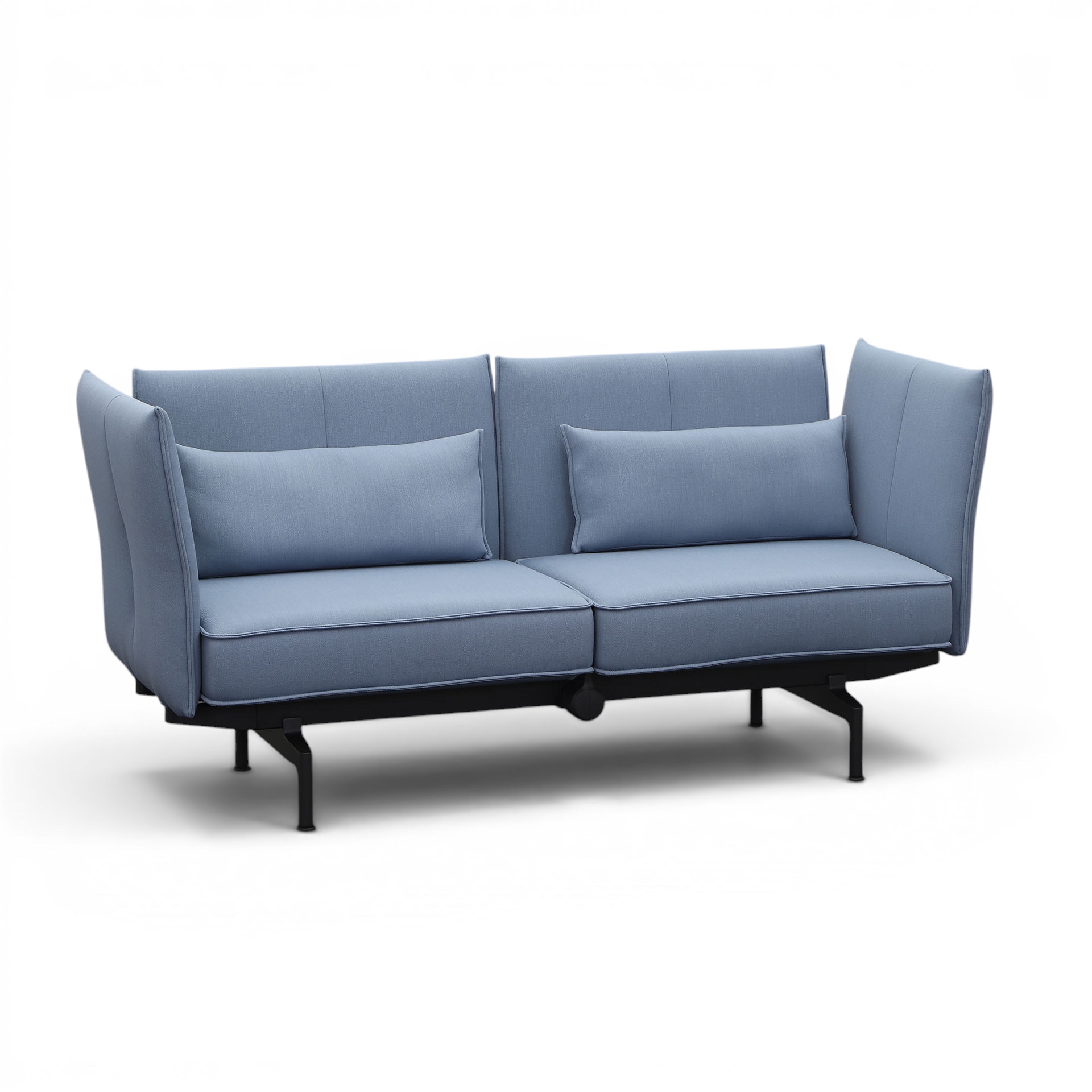 2 places Canapé design Vitra Soft Work, 185 x 69 cm, Bleu, Bon, Élégance & confort - Idéal pour les moments de détente