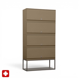Schliessfachschrank Lista LO (Braun, mit Schlüssel)
