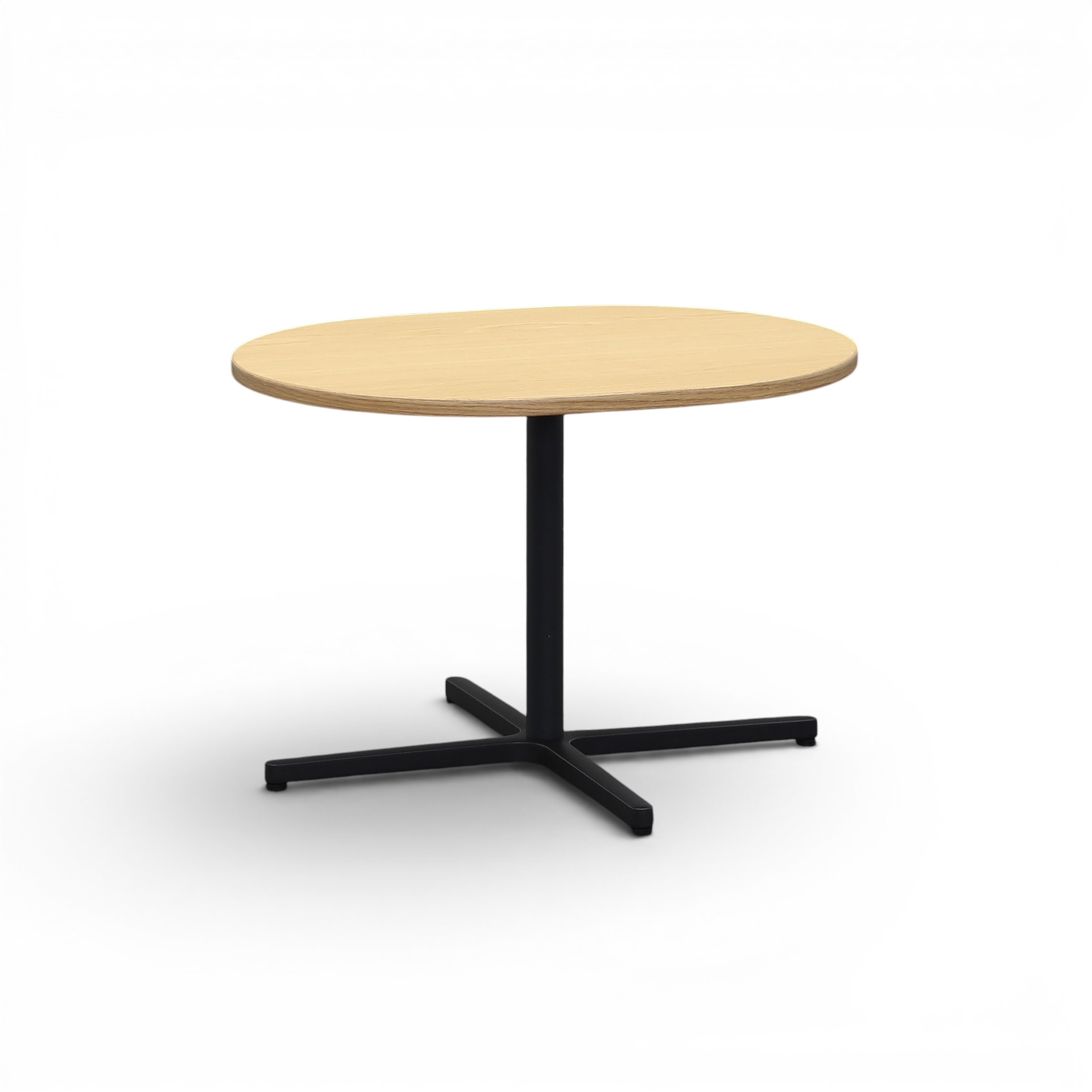 Vitra Soft Work Table 67x53 cm, Eiche/Schwarz, Oval, Gut Tisch - Optimal für moderne Büroeinrichtung