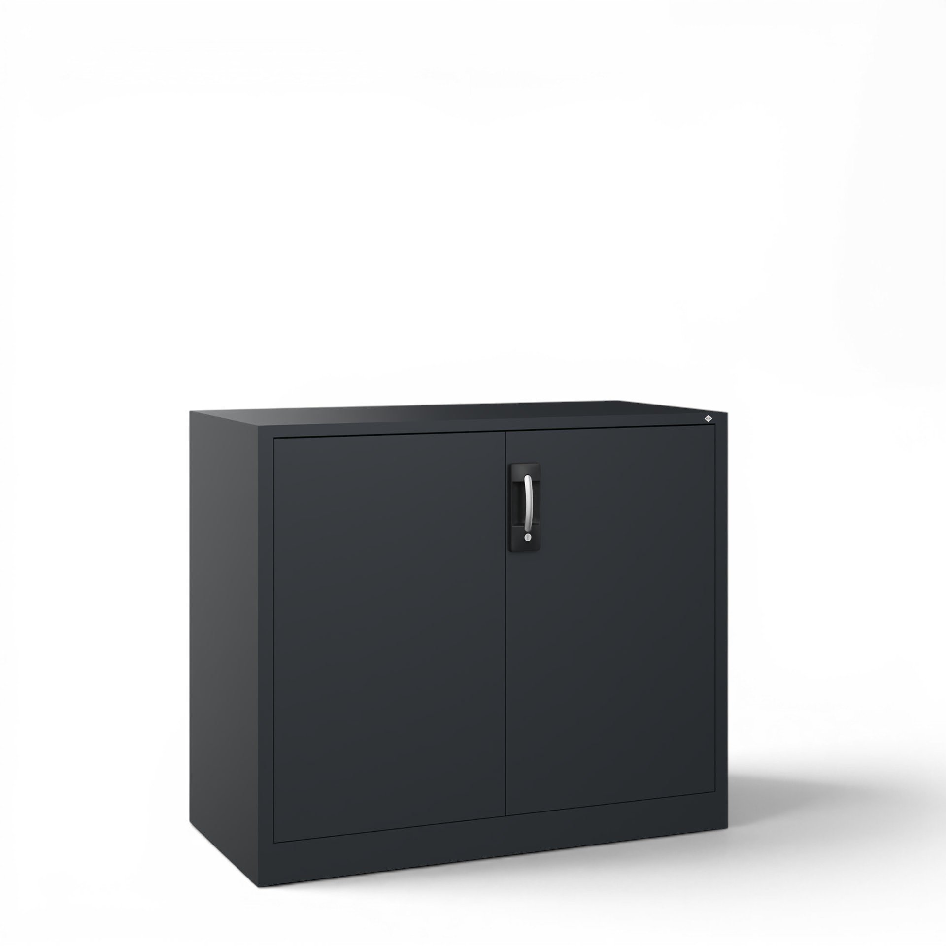 Image of Metallschrank C+P Acurado , Schwarz, mit Schlüssel, 120 x 100 x 50 cm, Neu - Perfekt auch als Aktenschrank