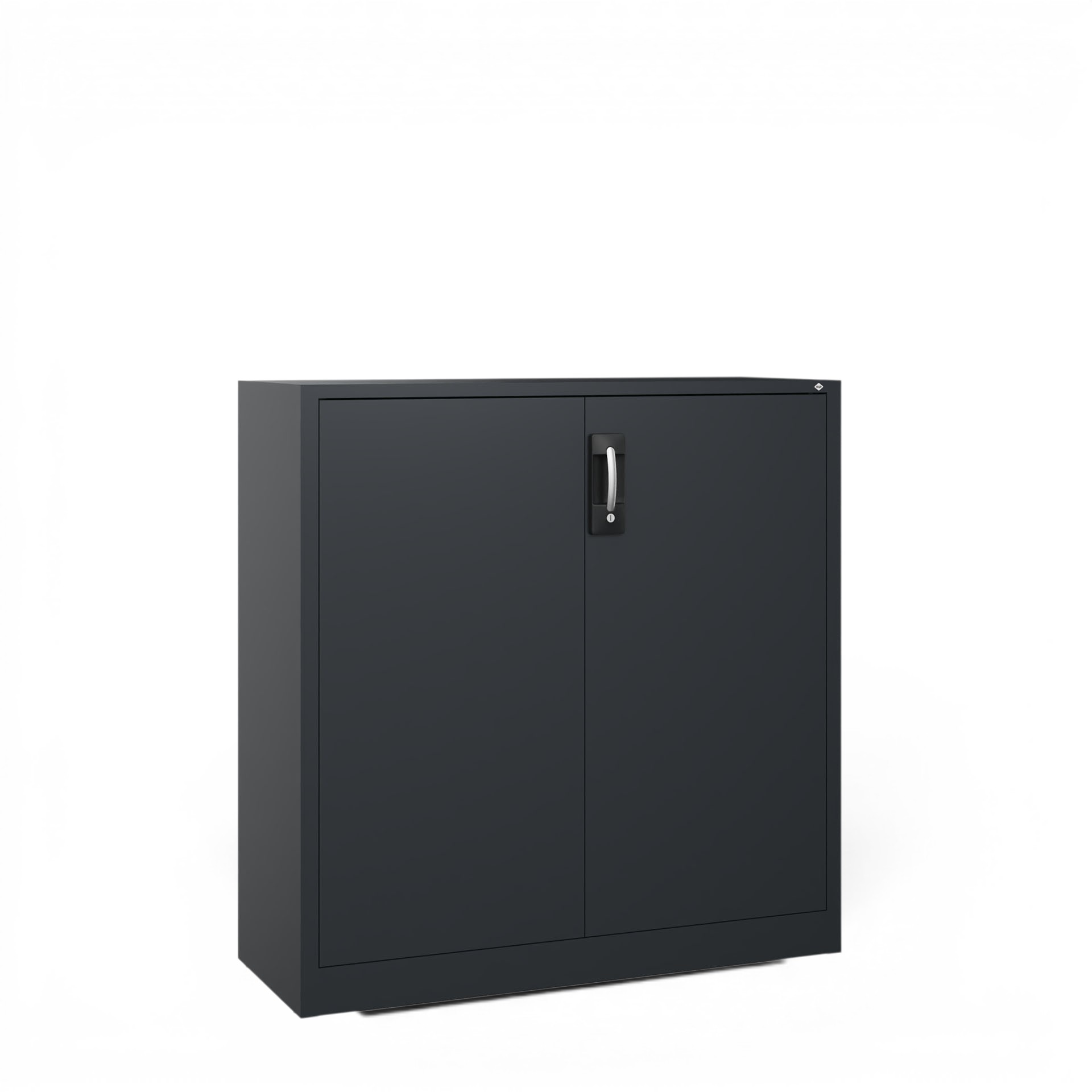 Image of Metallschrank C+P Acurado , Schwarz, mit Schlüssel, 120 x 120 x 40 cm, Neu - Perfekt auch als Aktenschrank