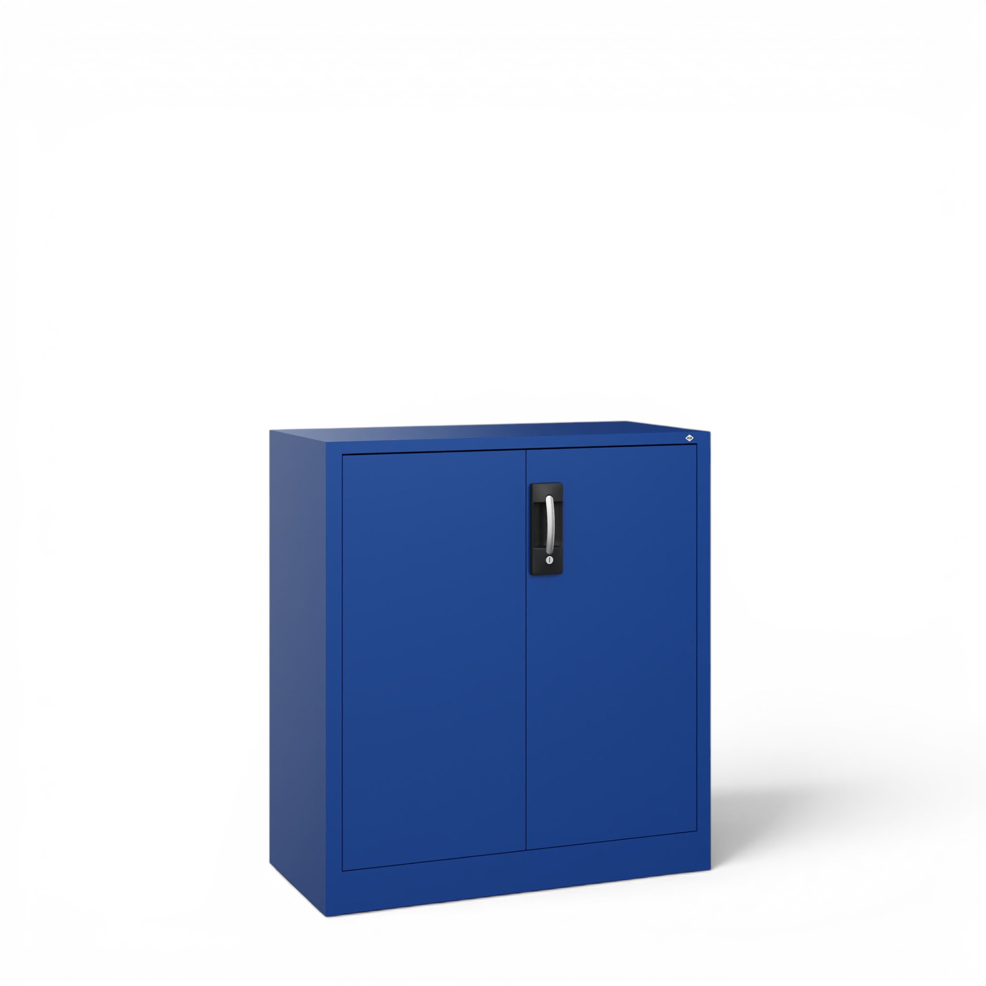 Image of Metallschrank C+P Acurado , Enzianblau, mit Schlüssel, 93 x 100 x 40 cm, Neu - Perfekt auch als Aktenschrank
