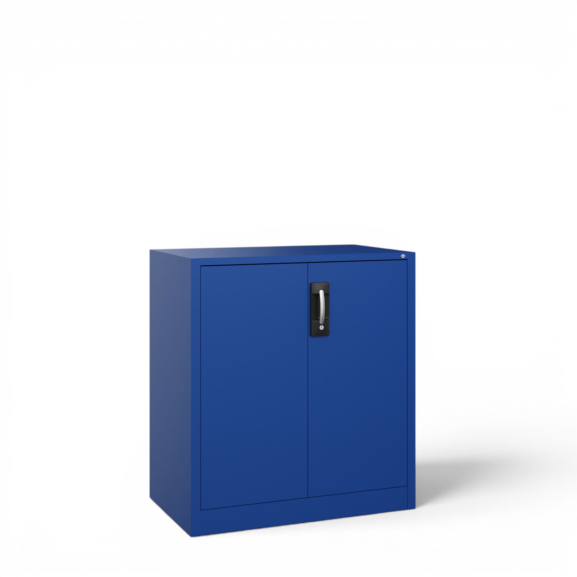 Image of Metallschrank C+P Acurado , Enzianblau, mit Schlüssel, 93 x 100 x 50 cm, Neu - Perfekt auch als Aktenschrank