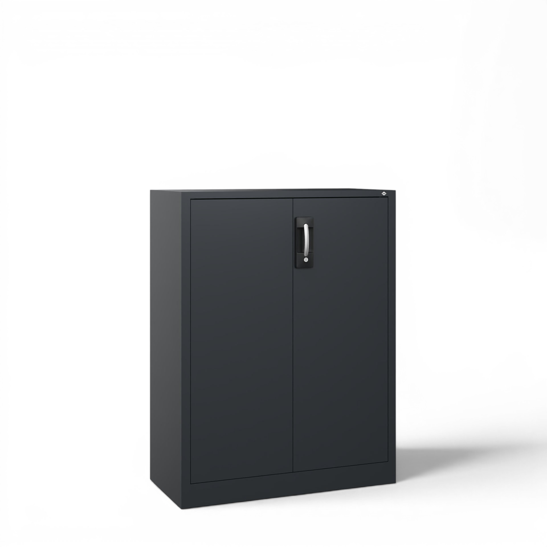 Image of Metallschrank C+P Acurado , Schwarz, mit Schlüssel, 93 x 120 x 40 cm, Neu - Perfekt auch als Aktenschrank