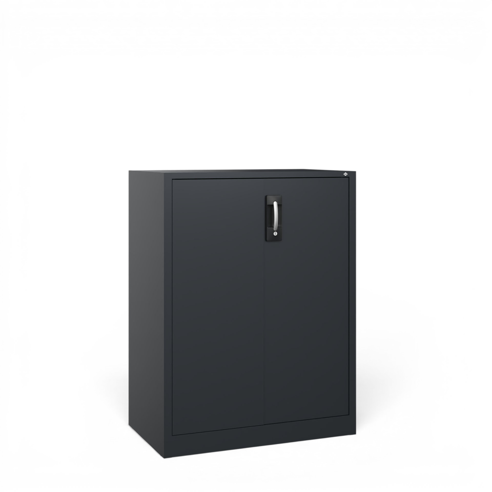 Image of Metallschrank C+P Acurado , Schwarz, mit Schlüssel, 93 x 120 x 50 cm, Neu - Perfekt auch als Aktenschrank