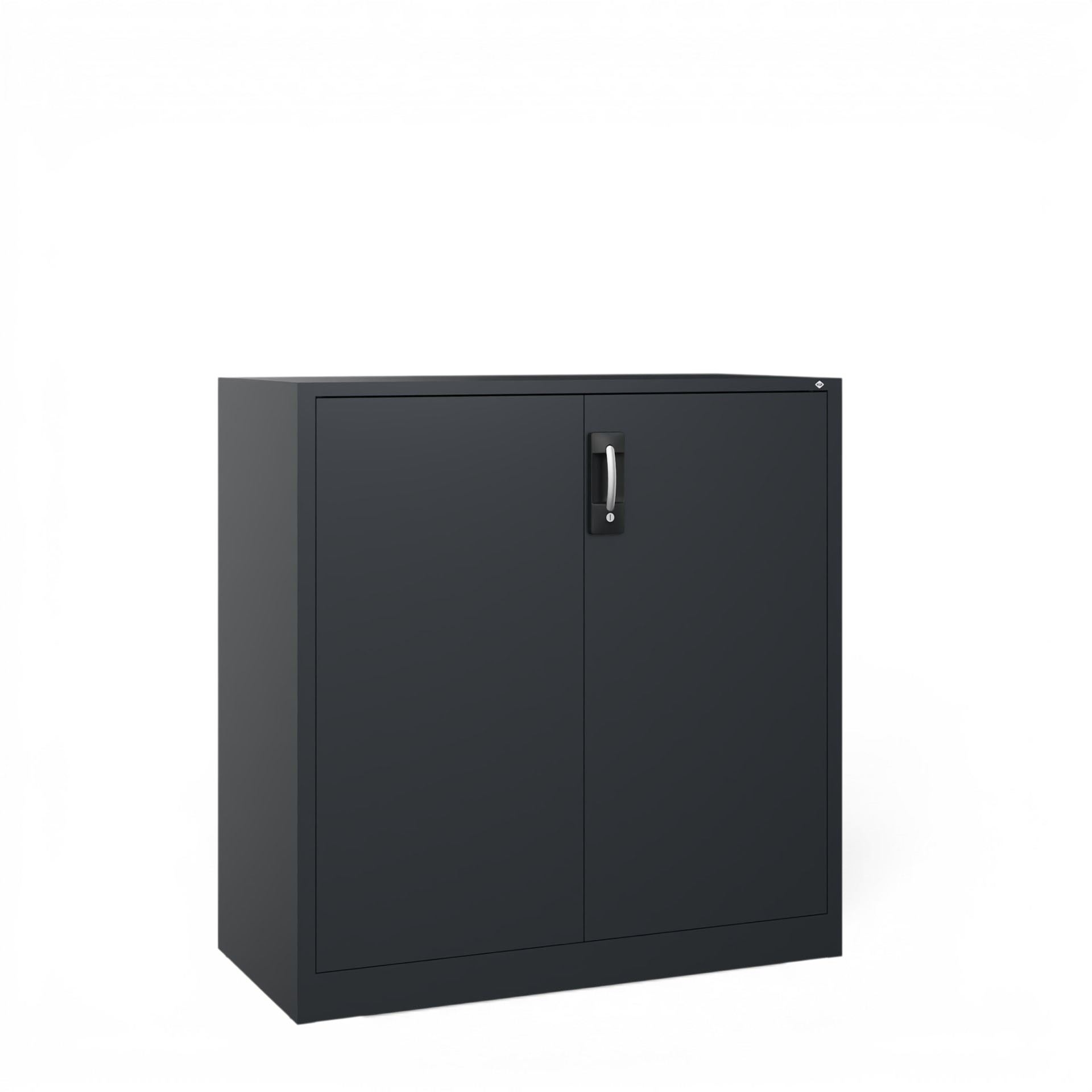 Image of Metallschrank C+P Acurado , Schwarz, mit Schlüssel, 120 x 120 x 50 cm, Neu - Perfekt auch als Aktenschrank
