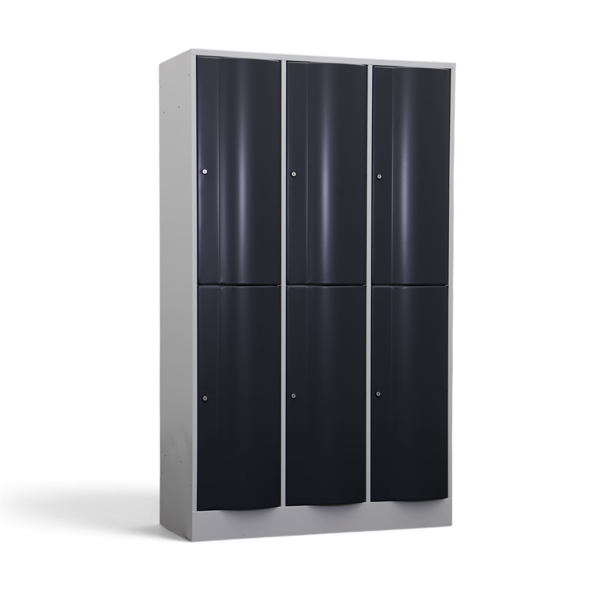 Image of Garderobenschrank C+P Lichtgrau/Anthrazit, mit Schlüssel, 115 x 195 x 48 cm, Neu