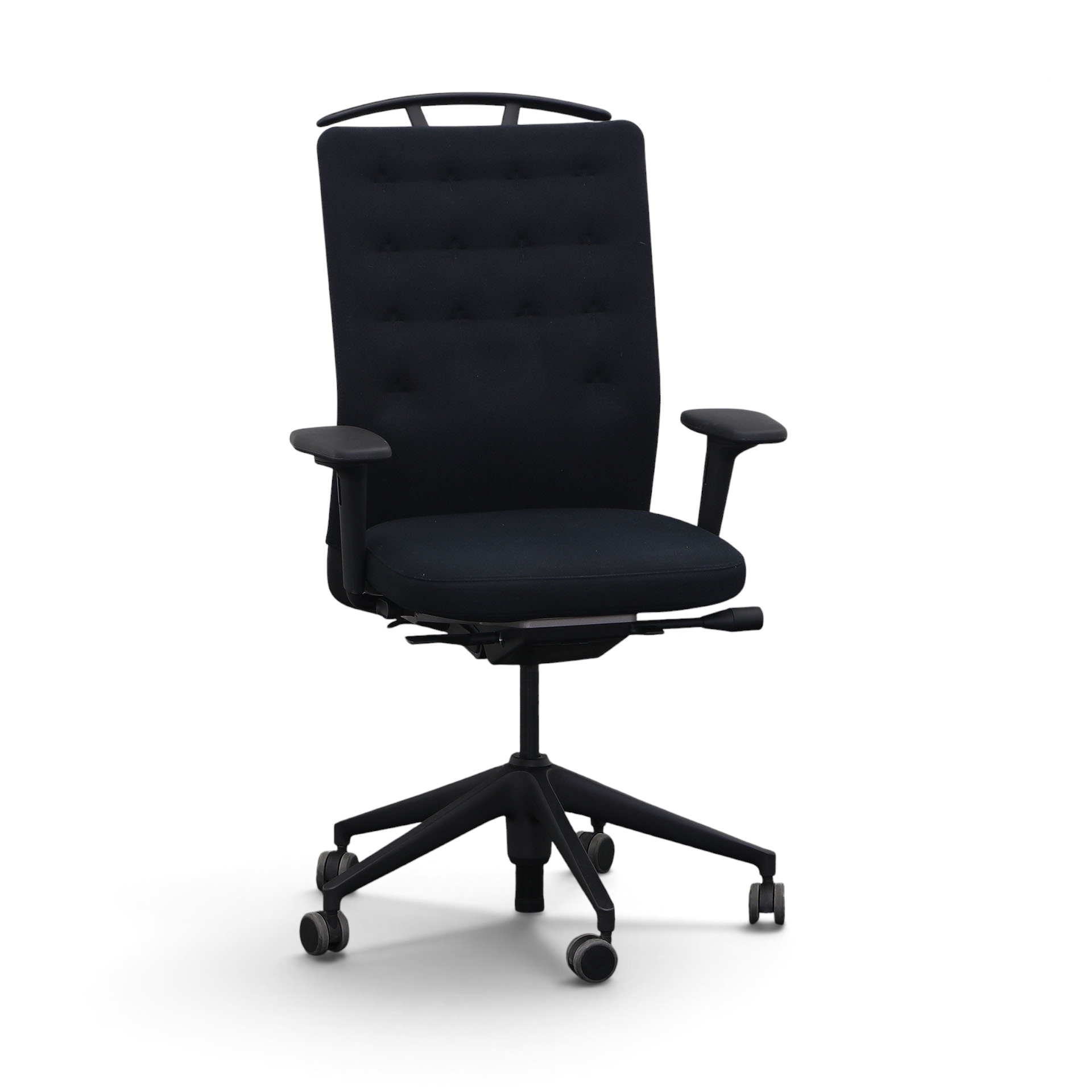 Image of Bürodrehstuhl Vitra ID Trim mit Kleiderbügel mit 2D Armlehnen, Schwarz, Normal gebraucht, Ergonomischer Stuhl - ideal für flexibles Arbeiten