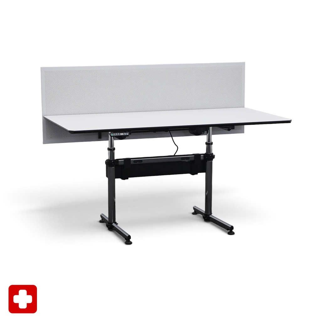 Höhenverstellbarer Schreibtisch mit Tischblende USM Kitos (Normal gebraucht, 180x90)