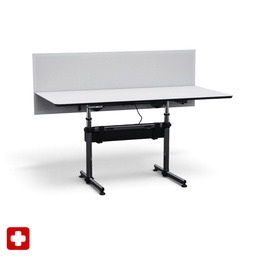 Höhenverstellbarer Schreibtisch mit Tischblende USM Kitos (Normal gebraucht, 180x90)