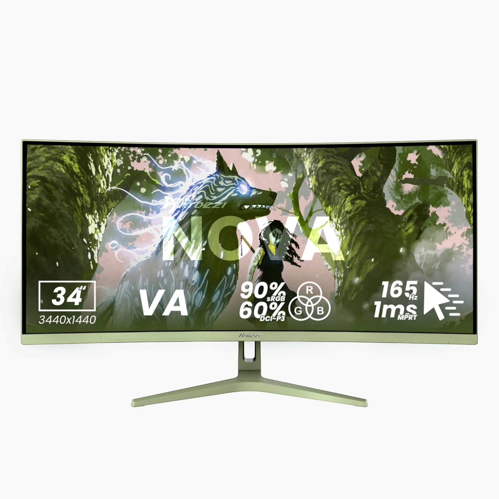 Image of Gaming Monitor Arozzi Nova - Grün, Neu