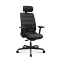 Bürostuhl Tradingzone Air 3 (Schwarz, mit Kopfstütze, mit 3D Armlehnen)