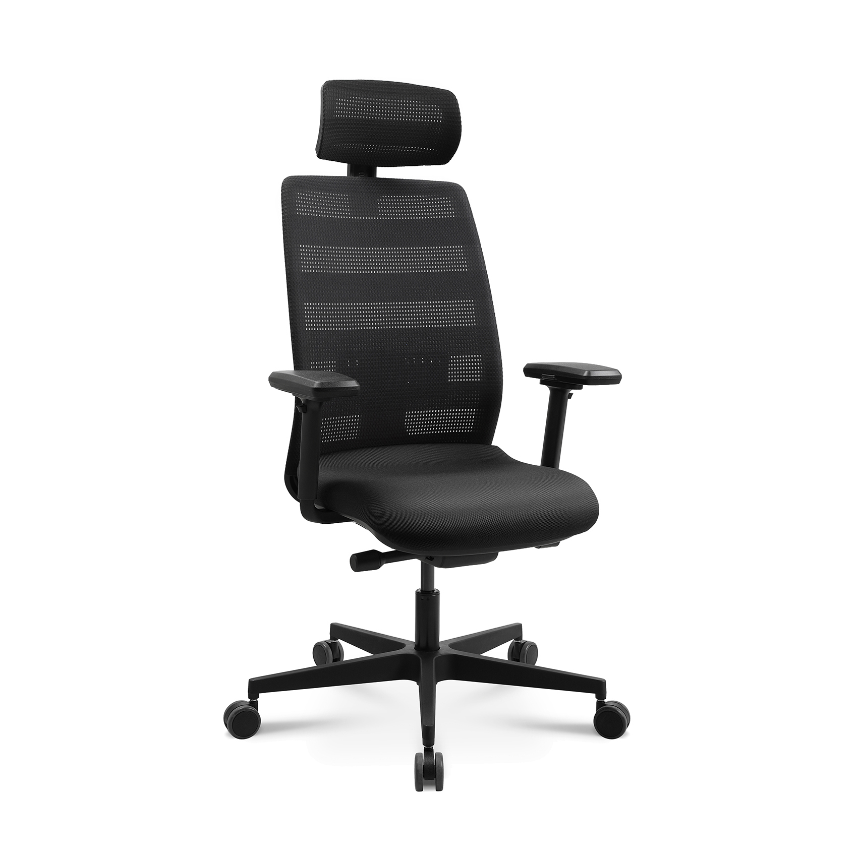 Image of Bürostuhl Tradingzone Air 3 mit Kopfstütze & mit 3D Armlehnen Schwarz, Neu, Ergonomischer Stuhl - ideal für flexibles Arbeiten