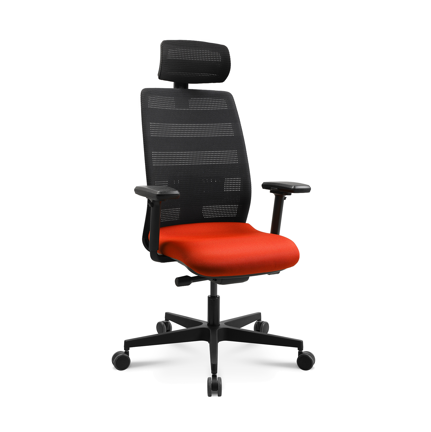 Image of Bürostuhl Tradingzone Air 3 mit Kopfstütze & mit 3D Armlehnen Orange, Neu, Ergonomischer Stuhl - ideal für flexibles Arbeiten