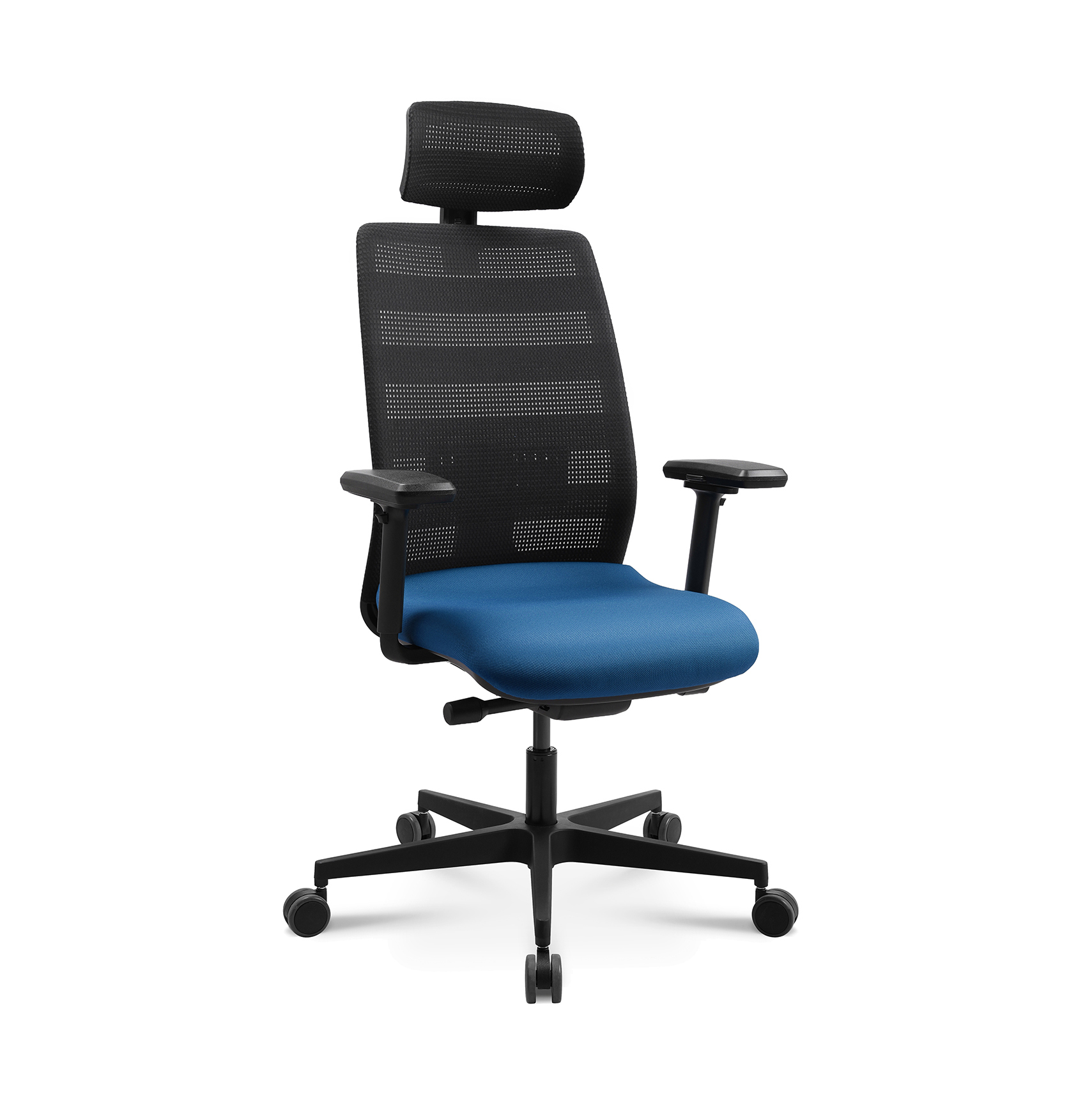 Image of Bürostuhl Tradingzone Air 3 mit Kopfstütze & mit 3D Armlehnen Blau, Neu, Ergonomischer Stuhl - ideal für flexibles Arbeiten