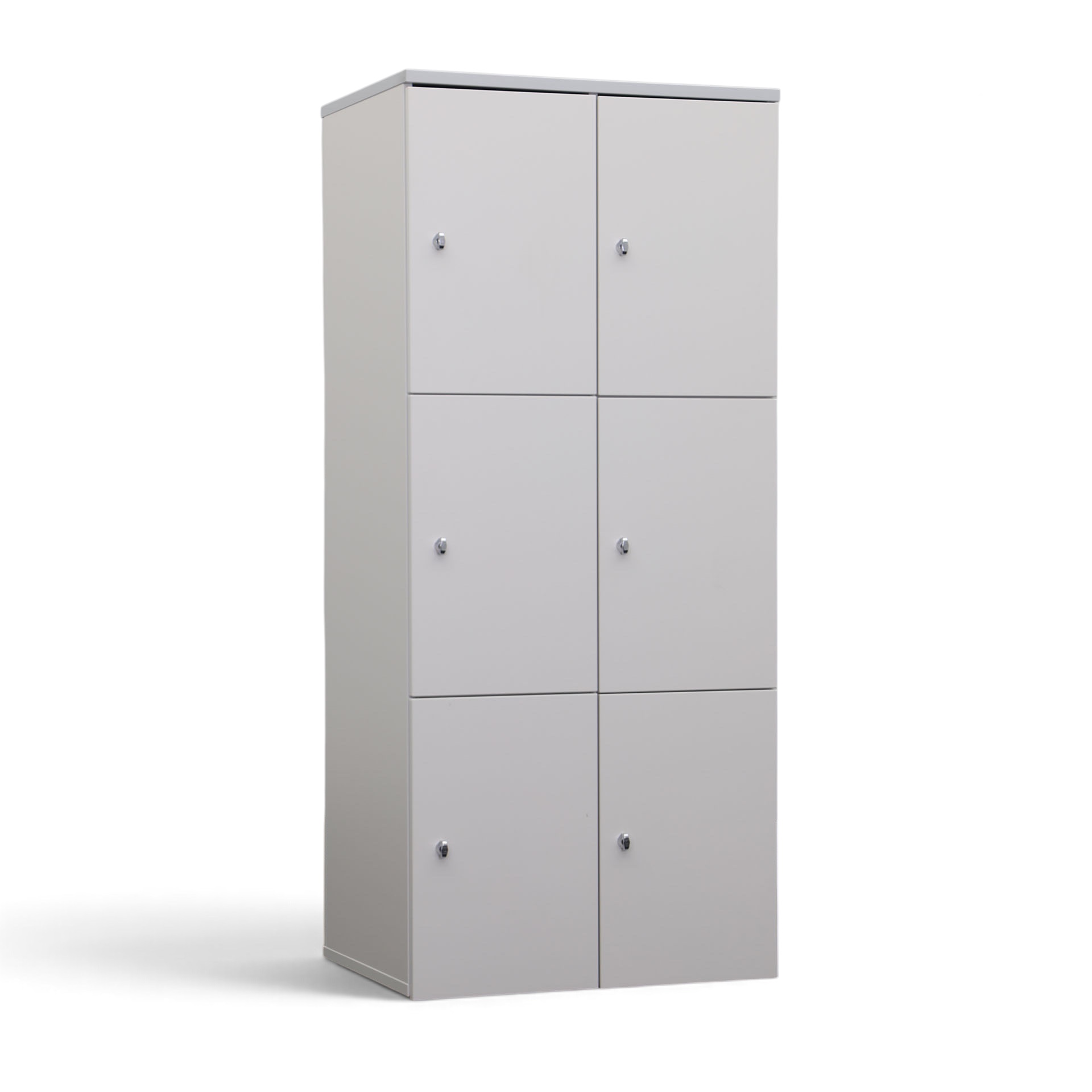 Armadio guardaroba Haworth Pip Bianco/Grigio chiaro, Blocco a rotazione, 80 x 185 x 60 cm, Normale usato