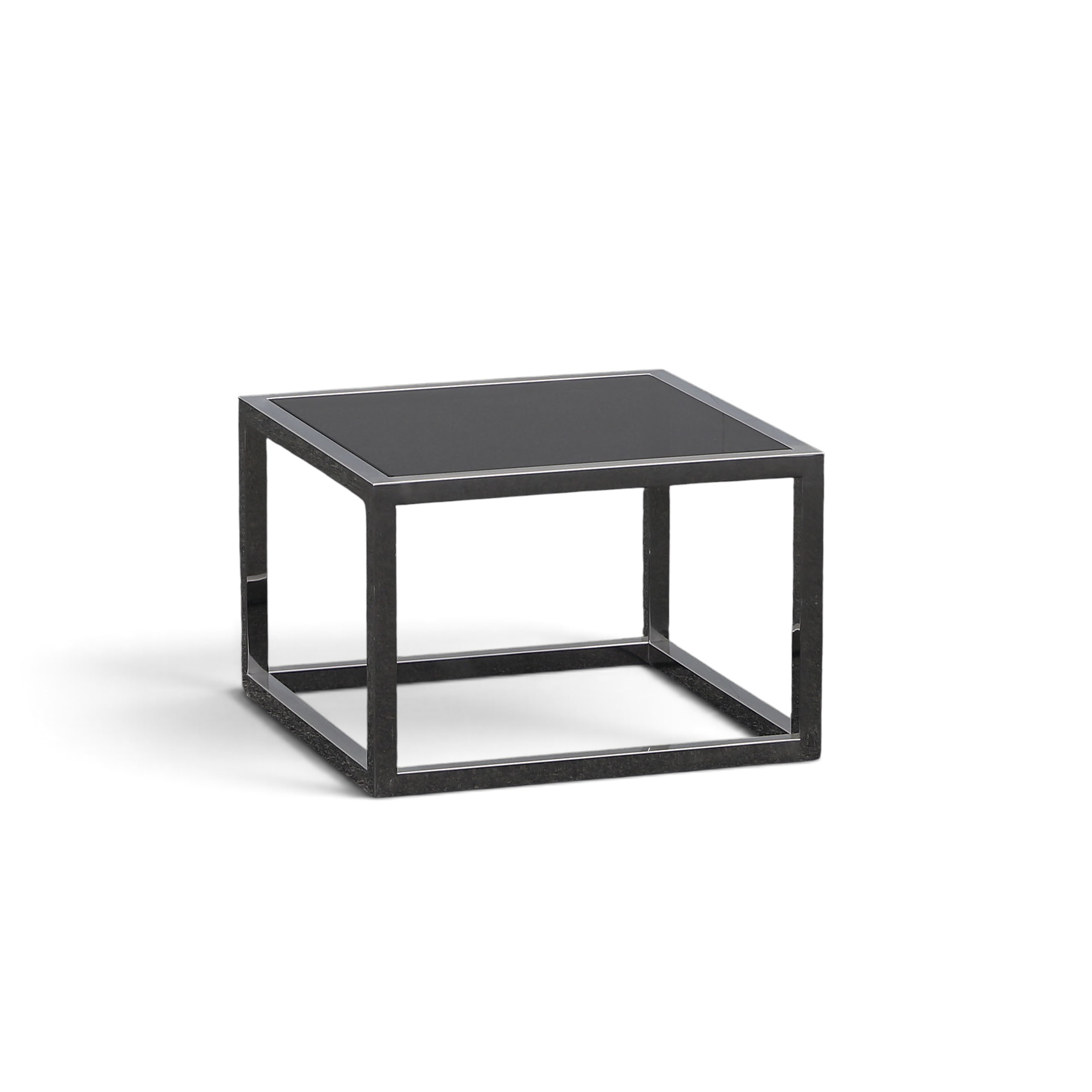 Glas Couchtisch  48x48 cm, Transparent/Silbergrau, Quadratisch, Normal gebraucht - Perfekt für Sofa und Lounge