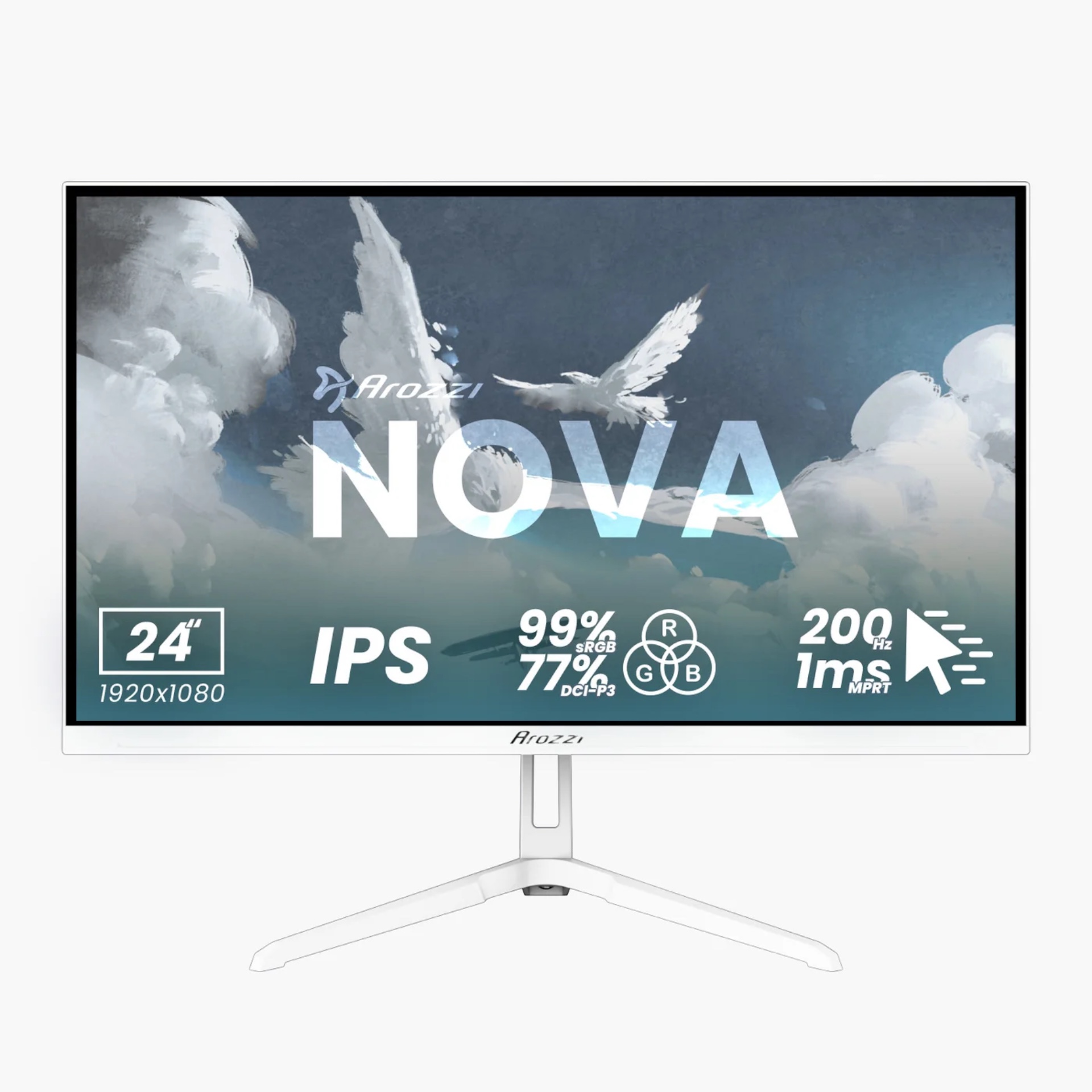 Gaming Monitor Arozzi Nova - Weiss, Neu