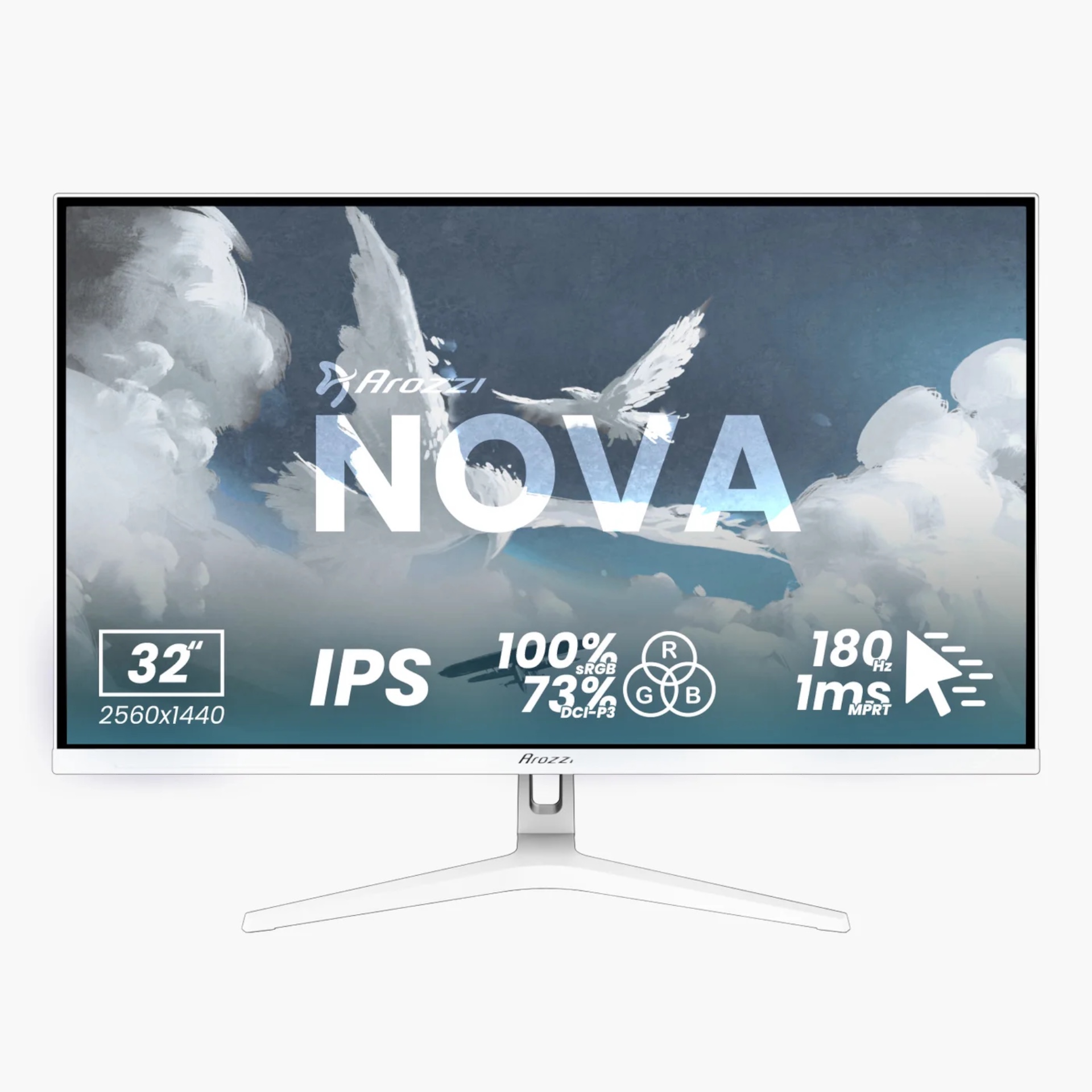 Gaming Monitor Arozzi Nova - Weiss, Neu