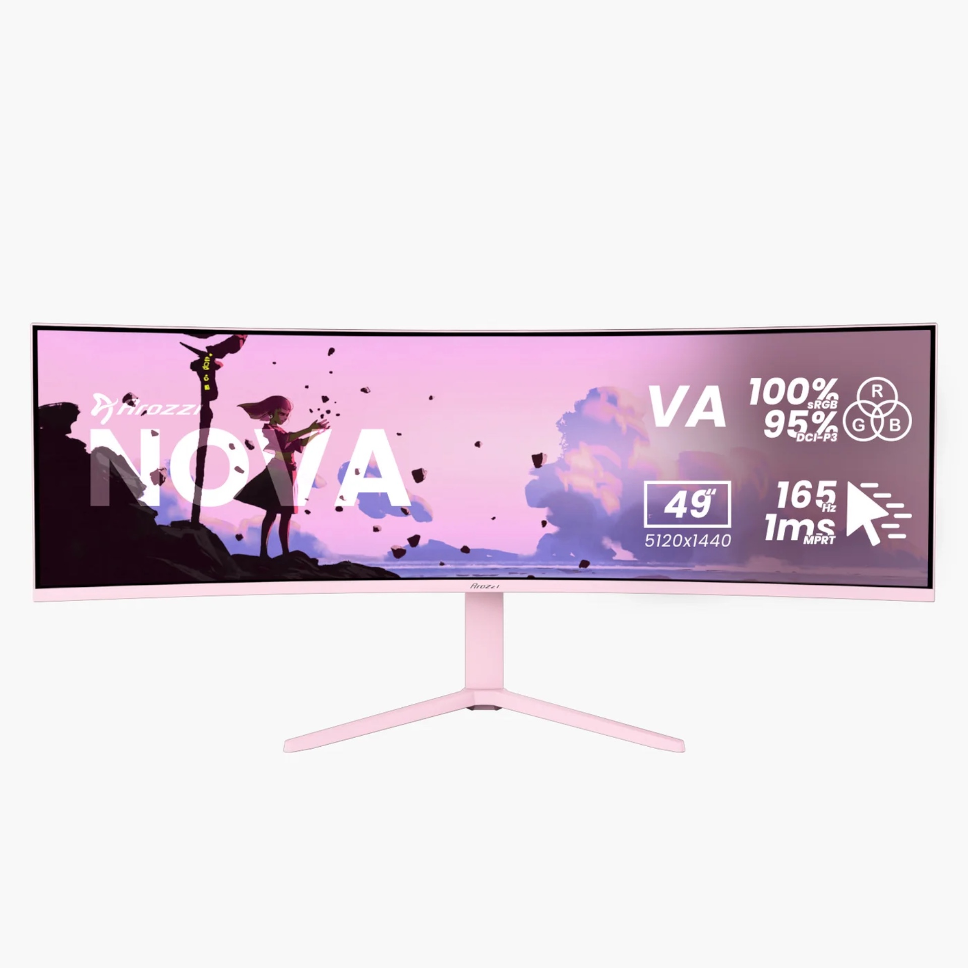 Gaming Monitor Arozzi Nova - Pink, Neu