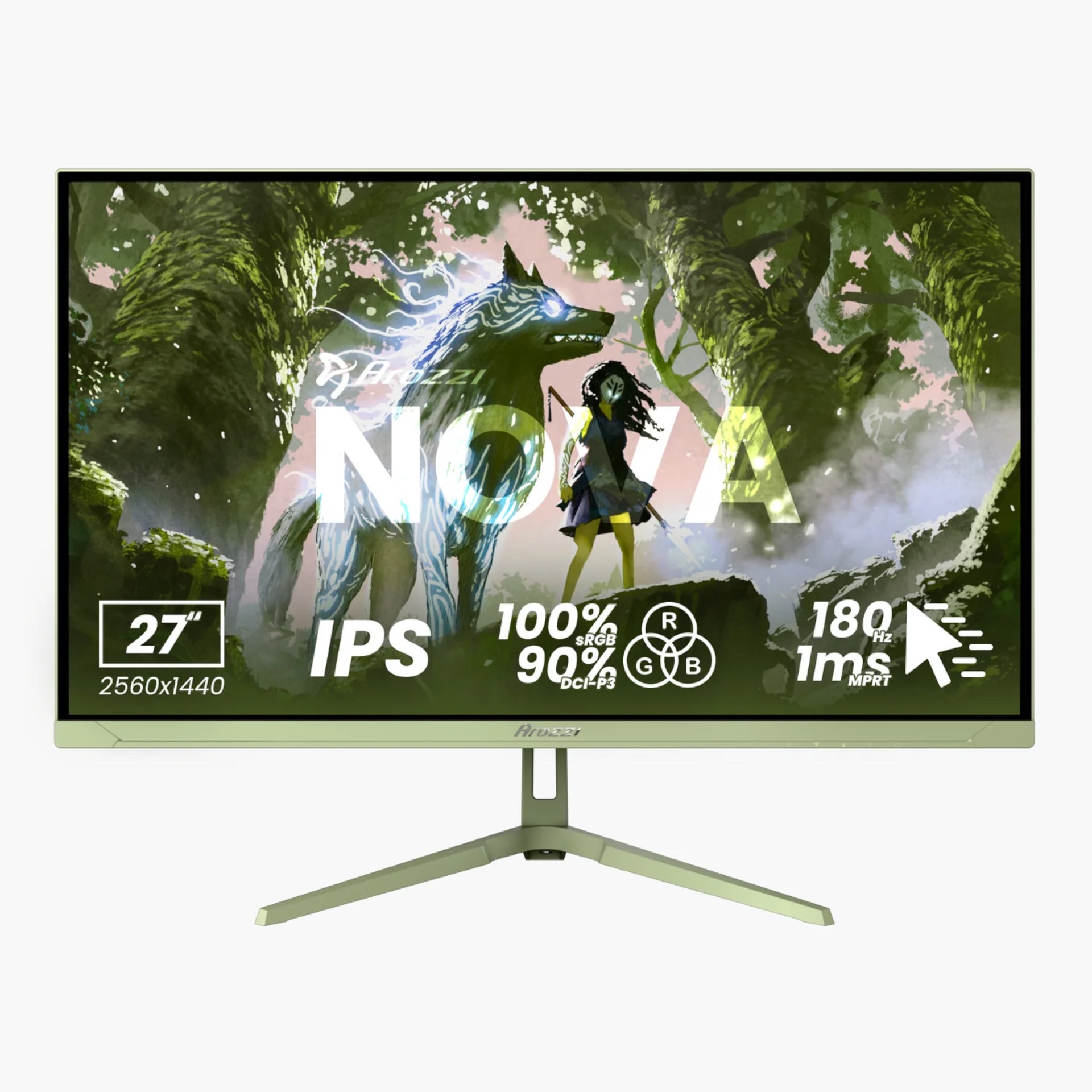 Gaming Monitor Arozzi Nova - Grün, Neu
