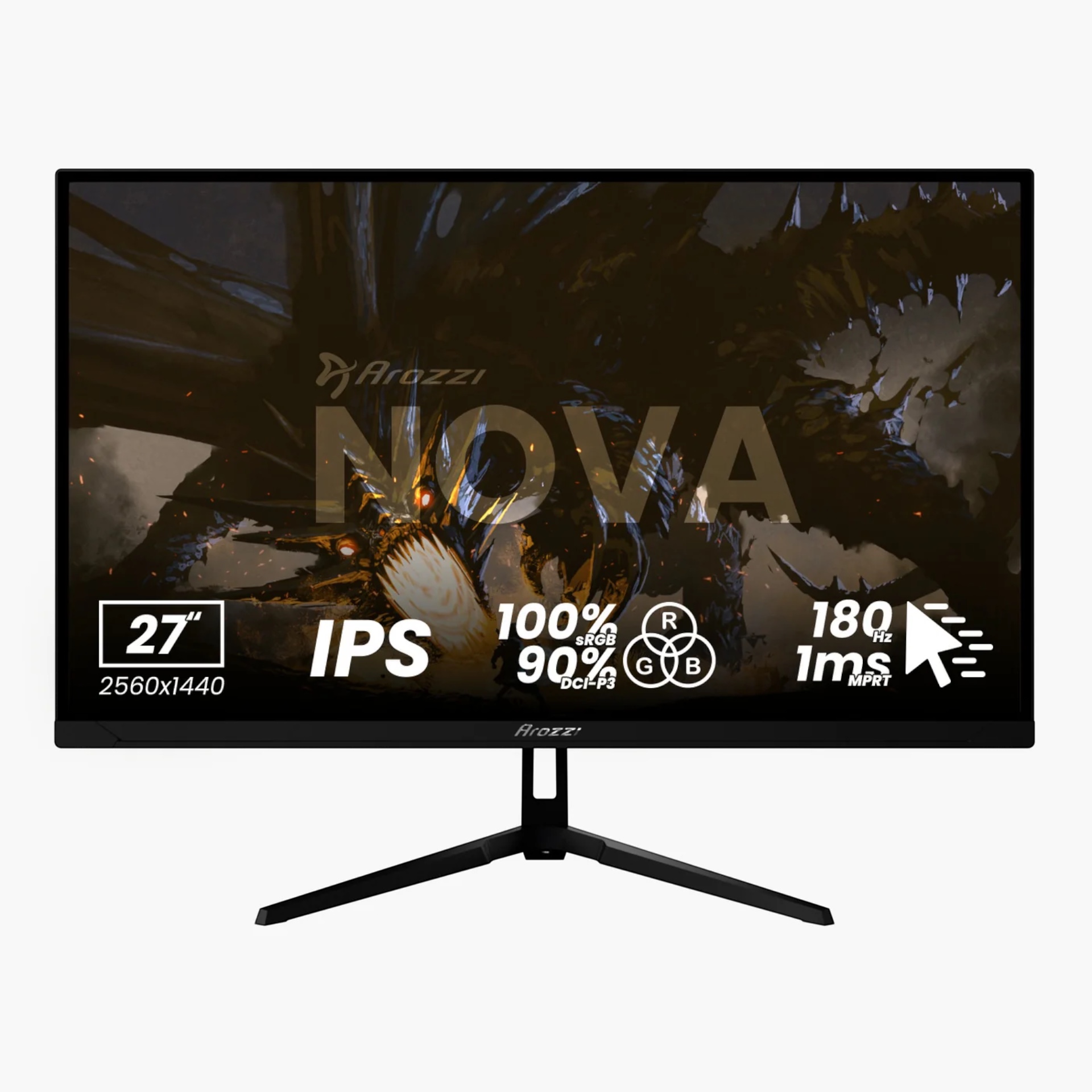 Gaming Monitor Arozzi Nova - Schwarz, Neu