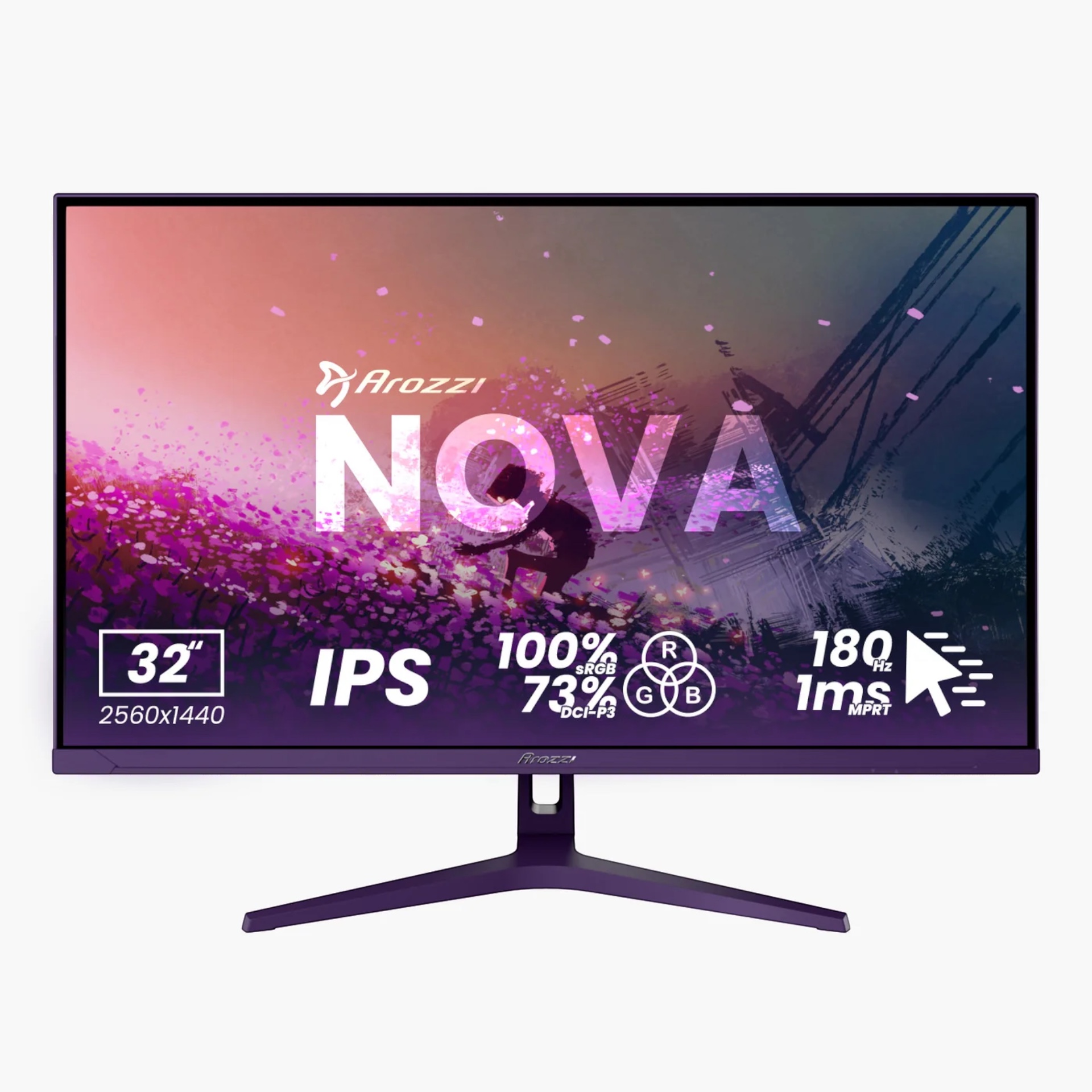 Gaming Monitor Arozzi Nova - Violett, Neu