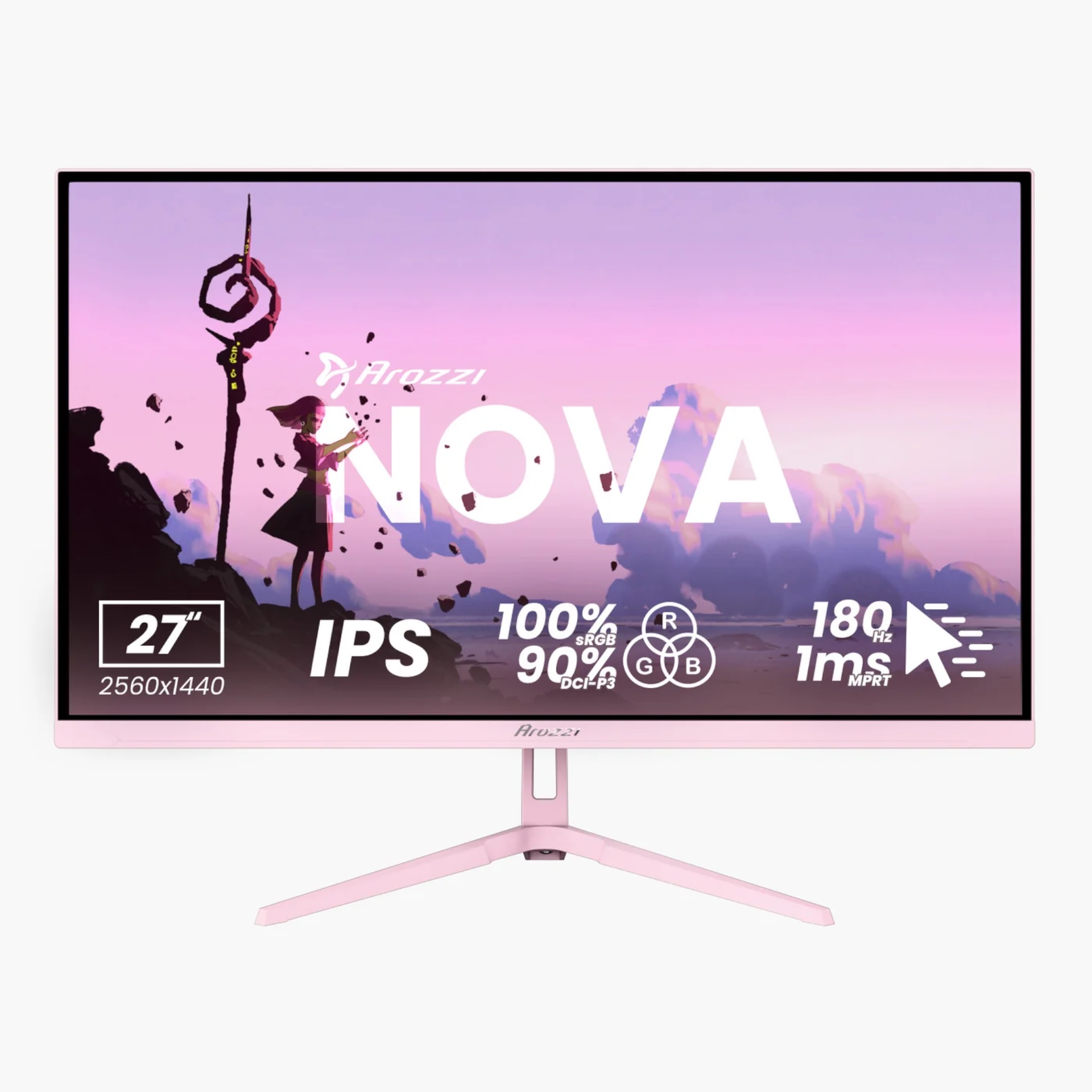 Gaming Monitor Arozzi Nova - Pink, Neu